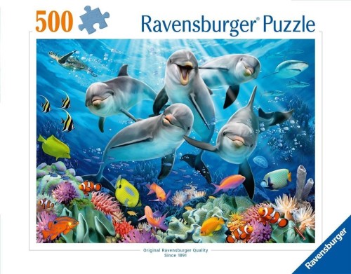 Puzzle 2D 500 Delfiny, Ravensburger