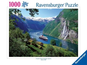 PUZZLE 1000 FIORD W NORWEGII, RAVENSBURGER