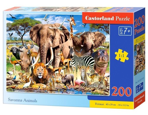 Puzzle 200 Savanna Animals CASTOR, Castorland