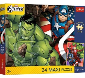 PUZZLE 24 MAXI BOHATEROWIE JAK ZE SNU TREFL, TREFL