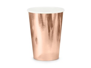 KUBECZKI RÓŻOWE ZŁOTO 220ML 6SZT