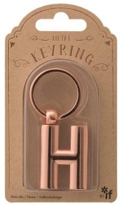 METALOWY BRELOK DO KLUCZY LITERA H KEYRING, IF