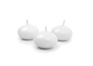 ŚWIECA PŁYWAJĄCA MATOWA BIAŁY 4CM 50SZT