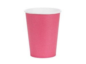 KUBECZKI PAPIEROWE RÓŻOWY 250ML 6SZT