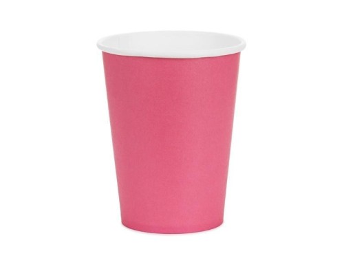 Kubeczki papierowe różowy 250ml 6szt