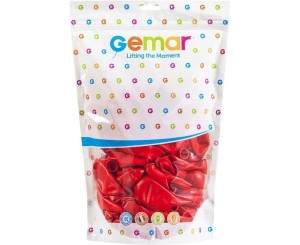 BALONY PASTELOWE CZERWONE 33CM 50SZT