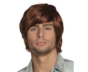 PERUKA MĘSKA TYLER BRĄZOWY