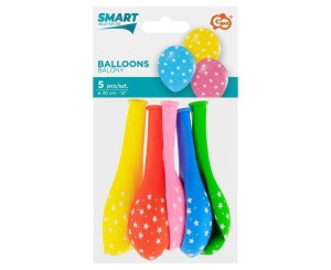 BALONY GWIAZDKI 30CM 5SZT