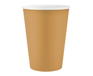 KUBECZKI PAP. JEDNOKOLOROWE ZŁOTE 250ML 6SZT