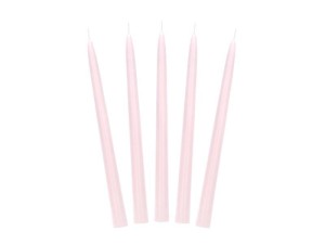 ŚWIECA STOŻKOWA MATOWA J. RÓŻOWY 24CM 10SZT