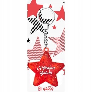 BRELOK GWIAZDKA - NAJLEPSZA BABCIA, BE-HAPPY GIFTS