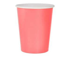 KUBECZKI PAPIEROWE RÓŻOWE 250ML 14SZT