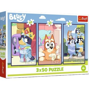 PUZZLE 3X50 RODZINA BLUEY TREFL, TREFL