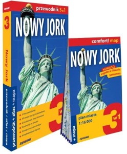 NOWY JORK 3W1: PRZEWODNIK + ATLAS + MAPA W.2025