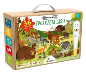 ZWIERZĘTA LASU. PUZZLE INTERAKTYWNE KAKADU