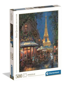 PUZZLE 500 HQ NIGHT AT THE EIFFEL CAFE, CLEMENTONI