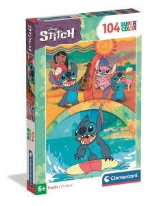PUZZLE 104 SUPER KOLOR STITCH, CLEMENTONI