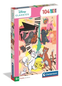 PUZZLE 104 SUPER KOLOR ARISTOCATS, CLEMENTONI