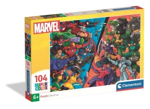 PUZZLE 104 SUPER KOLOR MARVEL, CLEMENTONI