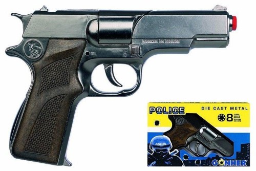 Metalowy pistolet policyjny 8 naboi, Gonher
