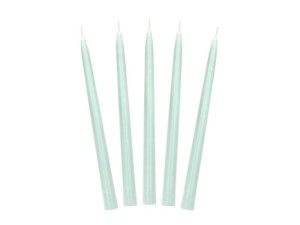 ŚWIECA STOŻKOWA MATOWA SZAŁWIOWY 24CM 10SZT