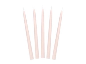 ŚWIECA STOŻKOWA MATOWA NUDE 24CM 10SZT
