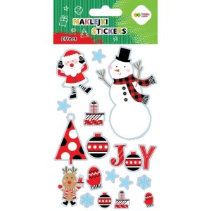 NAKLEJKI XMAS JOY 10X20CM HAPPY COLOR