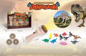 PROJEKTOR DINOZAUR NA BATERIE Z 12 DINOZAURAMI