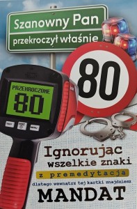 KARNET URODZINY 80