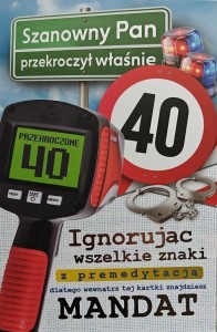KARNET URODZINY 40