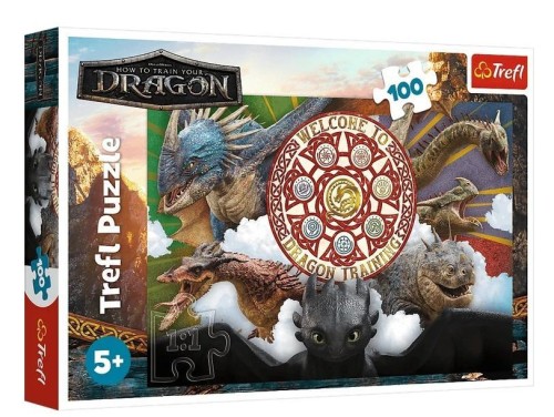 Puzzle 100 Smoki w akcji TREFL, Trefl