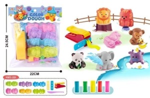 ZESTAW CIASTOLINY 3D ANIMAL PATTERN DOUGH, MERKPOL