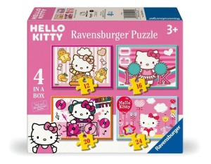 PUZZLE DLA DZIECI 2D: HELLO KITTY 4W1