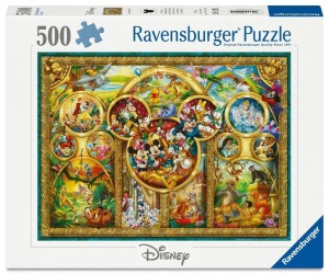 PUZZLE 2D: ŚWIAT DISNEYA 500EL, RAVENSBURGER