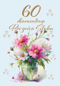 KARTKA OKOLICZNOŚCIOWA ROCZNICA ŚLUBU 60