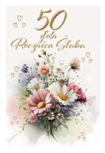 KARTKA OKOLICZNOŚCIOWA ROCZNICA ŚLUBU 50