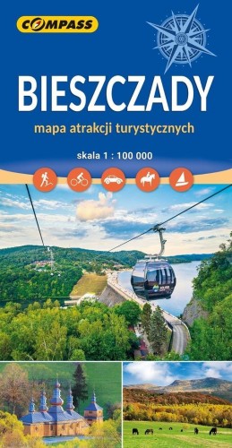 Mapa atrakcji tur. - Bieszczady 1:100 000 w.2025