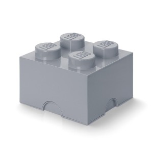 LEGO(R) POJEMNIK KLOCEK CZWÓRKA SZARY JASNY, NHG