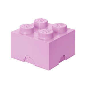 LEGO(R) POJEMNIK KLOCEK CZWÓRKA RÓŻOWY JASNY, NHG