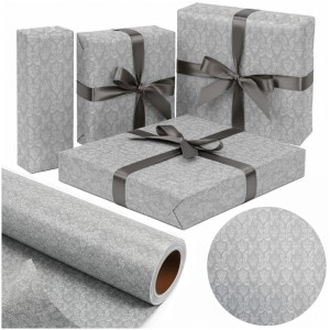 PAPIER GREY/SILVER DAMASK X-STRONG 57CMX25M