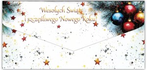 KARNET-KOPERTA WESOŁYCH ŚWIĄT