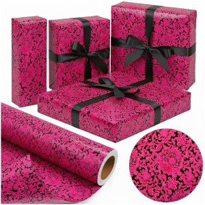 PAPIER OZDOBNY RÓŻOWY BAROK X-STRONG 57CMX25M