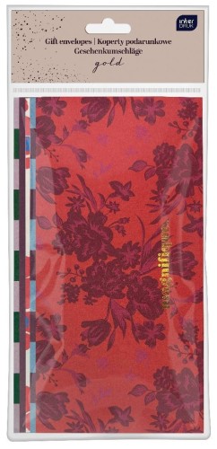 Koperty podarunkowe 22x11cm 5szt gold