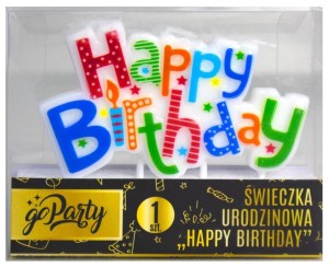 ZESTAW ŚWIECZEK URODZINOWYCH HAPPY BIRTHDAY