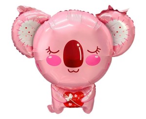 BALON FOLIOWY KOALA RÓŻOWA 49X54CM