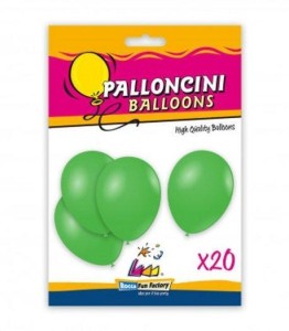 BALONY LATEKSOWE ZIELONE 26CM 20SZT