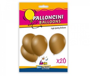 BALONY METALICZNE ZŁOTE 26CM 20SZT