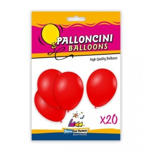 BALONY LATEKSOWE CZERWONE 26CM 20SZT