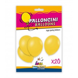 BALONY ŻÓŁTE 26CM 20SZT