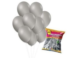 BALONY METALICZNE SREBRNE 26CM 20SZT